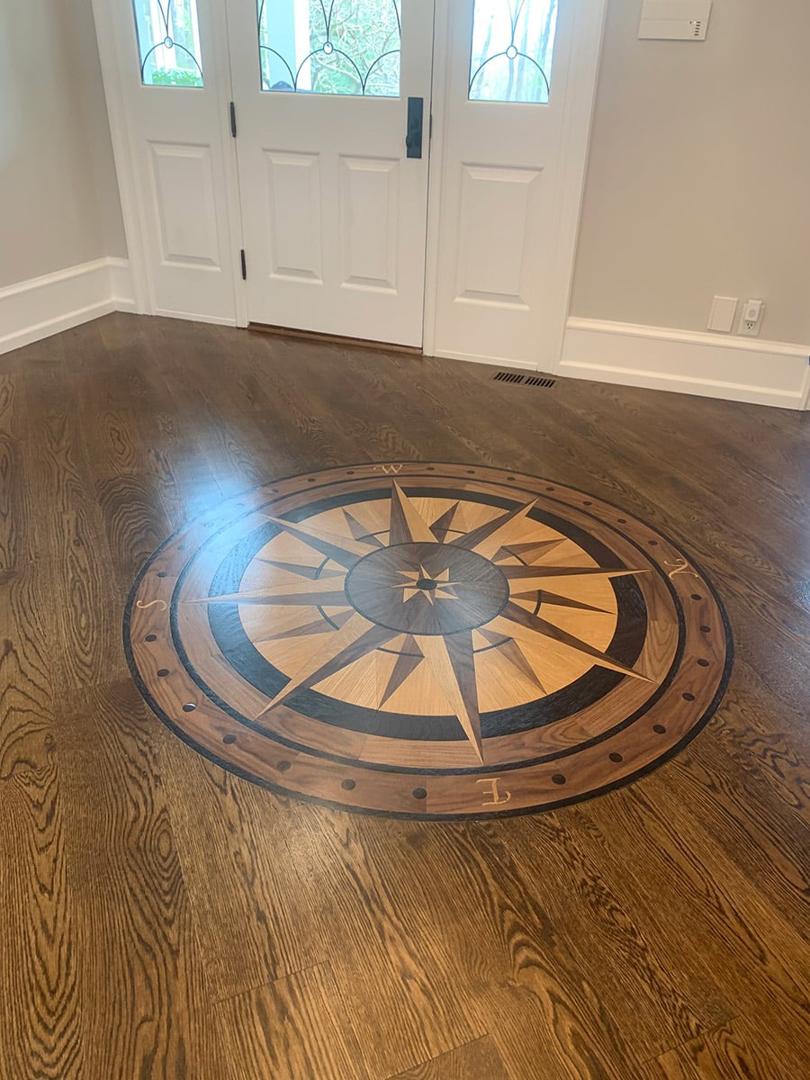 compass on foyer floor
