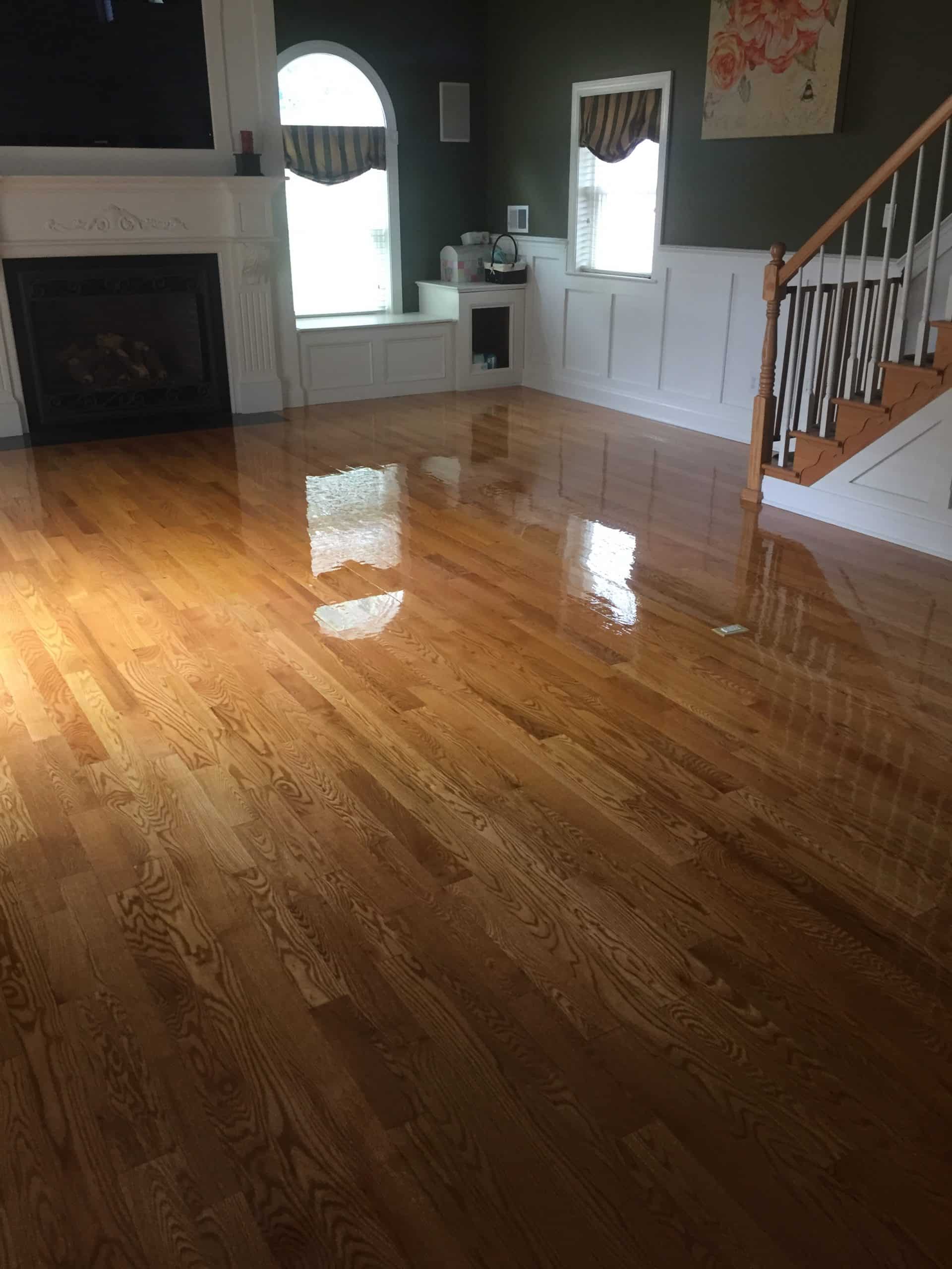 polished hardwood flooring